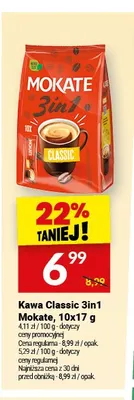 Kawa Classic 3in1 Mokate promocja w Twój Market