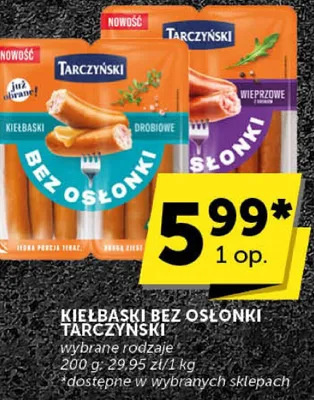 Kiełbaski bez osłonki Tarczyński promocja w ABC