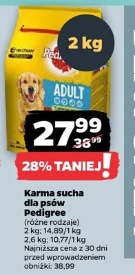 Karma sucha dla psów Pedigree Adult promocja w Netto