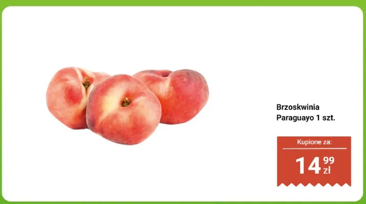 Brzoskwinia Paraguayo 1 szt. promocja w Biedronka