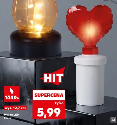 Wkład LED Serce promocja w Kaufland