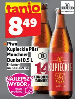 Piwo Kupieckie Pils/Munchner/Dunkel 0,5l promocja w TOPAZ