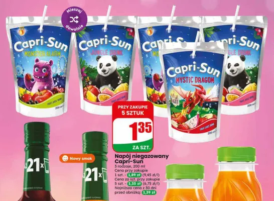 Napój niegazowany Capri-Sun Monster Alarm promocja w Dino