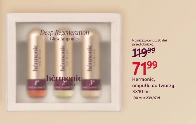 Ampułki do twarzy Hermonic promocja w Rossmann