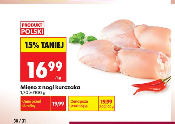 Mięso z nogi kurczaka promocja w Biedronka