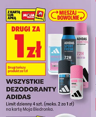 Dezodorant w sprayu Adidas Control promocja w Biedronka