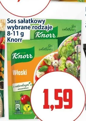 Sos sałatkowy Knorr — wariant nieczytelny promocja w Kupiec