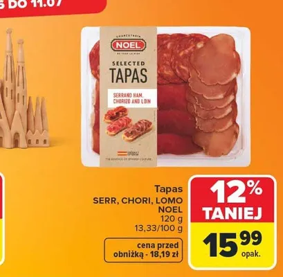 Tapas Serrano Chorizo Lomo Noel promocja w Carrefour