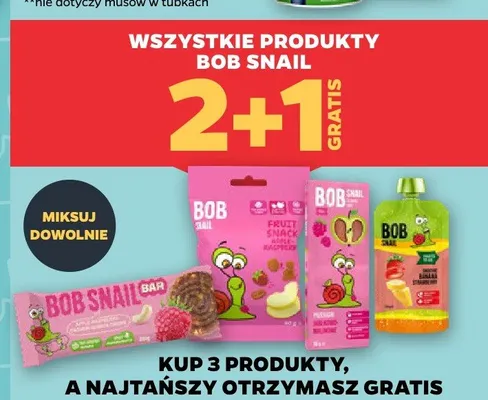 Mus owocowy Bob Snail promocja w Netto
