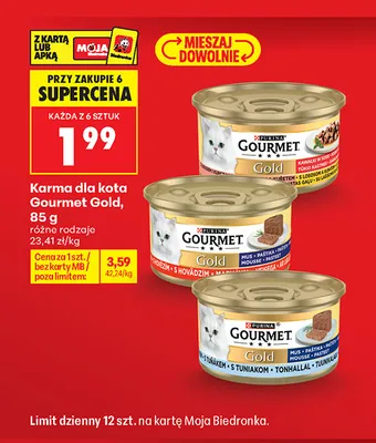 Karma dla kota Gourmet Gold mus z tuńczykiem promocja w Biedronka