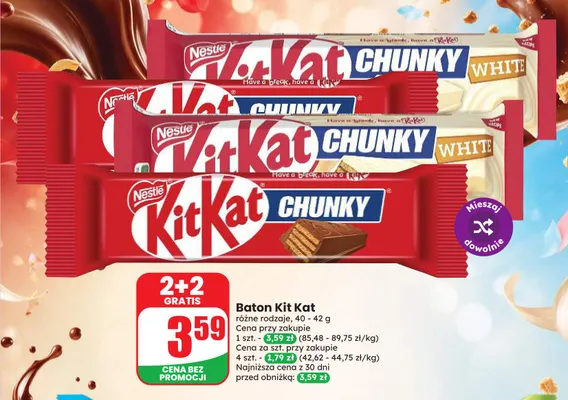 Baton Kit Kat Chunky White promocja w Dino