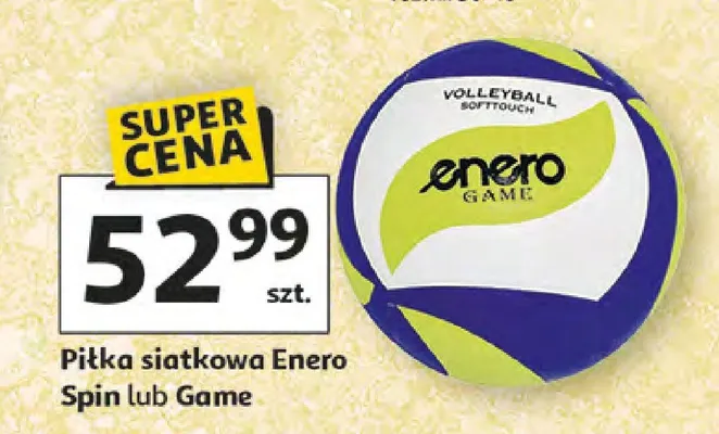 Piłka siatkowa Enero Spin lub Game promocja w Auchan