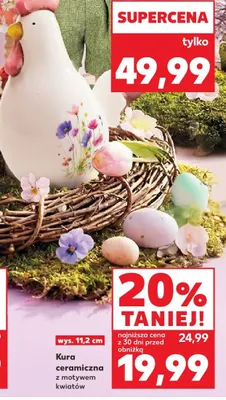 Kura ceramiczna z motywem kwiatów promocja w Kaufland