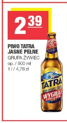 Piwo Tatra Jasne Pełne promocja w SPAR