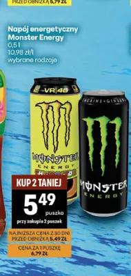 Napój energetyczny Monster Energy promocja w Delikatesy Centrum