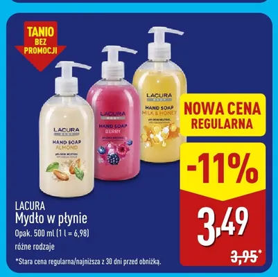 Mydło w płynie Lacura Milk & Honey promocja w Aldi