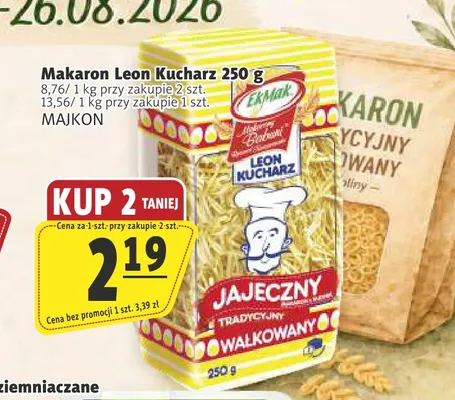 Makaron Leon Kucharz jajeczny promocja w Prim Market