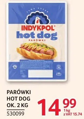 Parówki hot dog Indykpol ok. 2kg promocja w Selgros