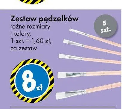 Zestaw pędzelków promocja w Tedi