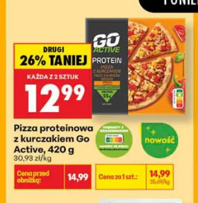 Pizza proteinowa z kurczakiem Go Active promocja w Biedronka