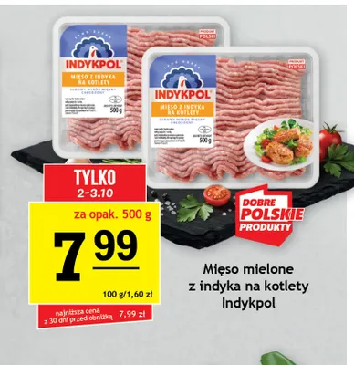Mięso mielone z indyka na kotlety Indykpol promocja w Gram Market