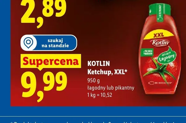 Ketchup XXL KOTLIN promocja w Lidl