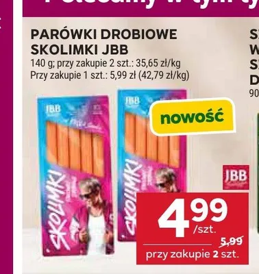 Parówki drobiowe Skolimki JBB promocja w Stokrotka