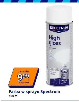 Farba w sprayu Spectrum High gloss promocja w Action
