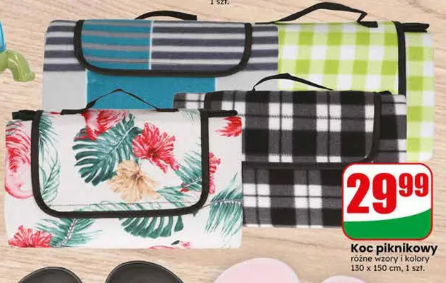 Koc piknikowy 130x150cm promocja w Dino