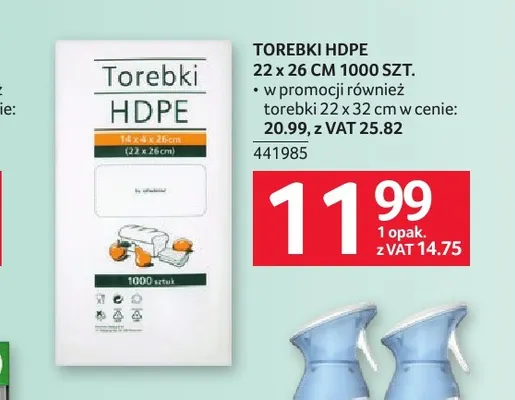 Torebki HDPE 22x32 cm promocja w Selgros