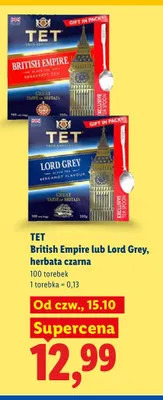 Herbata czarna British Empire TET promocja w Lidl