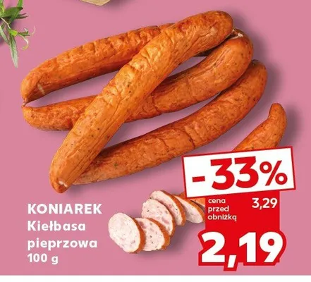 Kiełbasa koniarek pieprzowa promocja w Kaufland