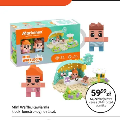 Klocki konstrukcyjne Marioinex Mini Waffle Kawiarnia promocja w Empik