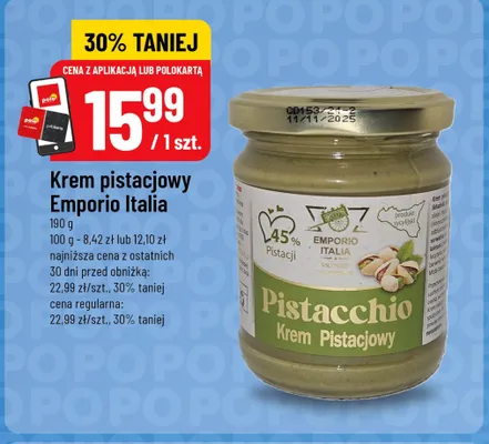 Krem pistacjowy Emporio Italia promocja w POLOmarket