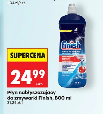 Płyn nabłyszczający do zmywarki Finish promocja w Biedronka