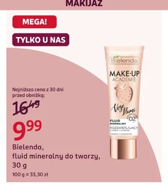 Fluid mineralny do twarzy Bielenda promocja w Rossmann
