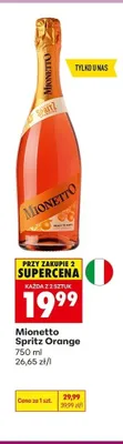 Wino musujące Mionetto Spritz Orange promocja w Biedronka