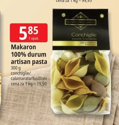 Makaron 100% durum artisan pasta calamarata Kwintesencja Smaku promocja w Leclerc