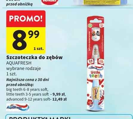 Szczoteczka do zębów Aquafresh Big Teeth 6-8 lat promocja w Intermarche