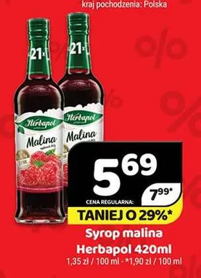 Syrop malina Herbapol promocja w Delfin