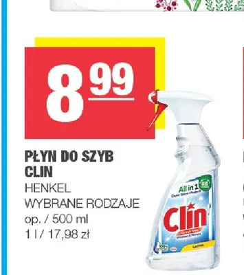 Płyn do szyb Clin promocja w SPAR