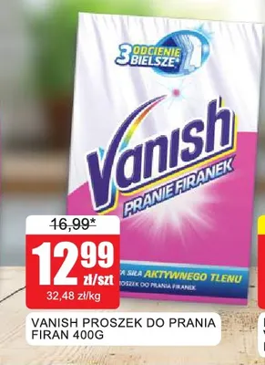 Proszek do prania firan Vanish promocja w Bingo