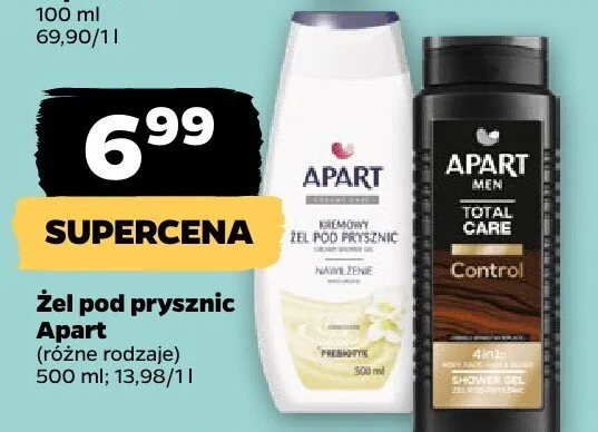Żel pod prysznic Apart promocja w Netto