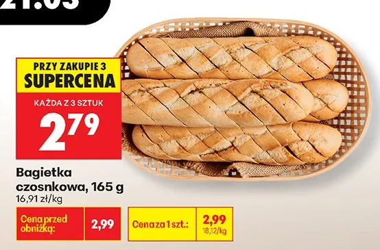 Bagietka czosnkowa promocja w Biedronka
