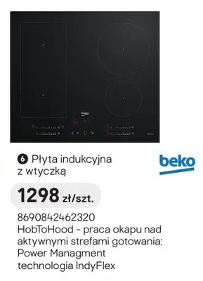 Płyta indukcyjna z wtyczką Beko promocja w Castorama