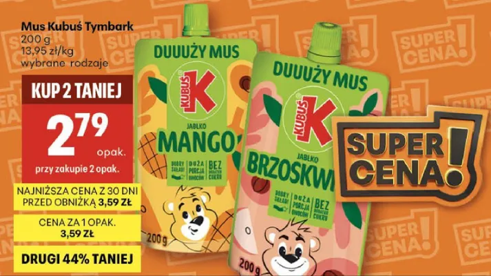 Mus jabłko mango promocja w Delikatesy Centrum
