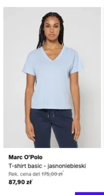 T-shirt basic Marc O'Polo jasnoniebieski promocja w Lounge by Zalando