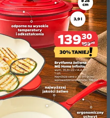 Brytfanna żeliwna Mg Home Infinito promocja w Netto