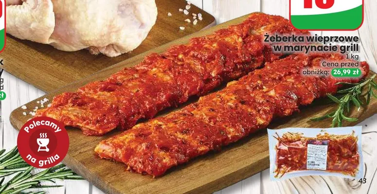 Żeberka wieprzowe w marynacie grill Agro Rydzyna promocja w Dino
