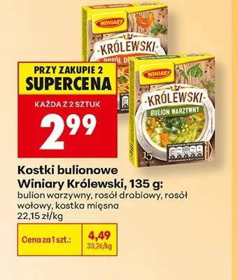 Kostki bulionowe bulion warzywny Winiary Królewski promocja w Biedronka